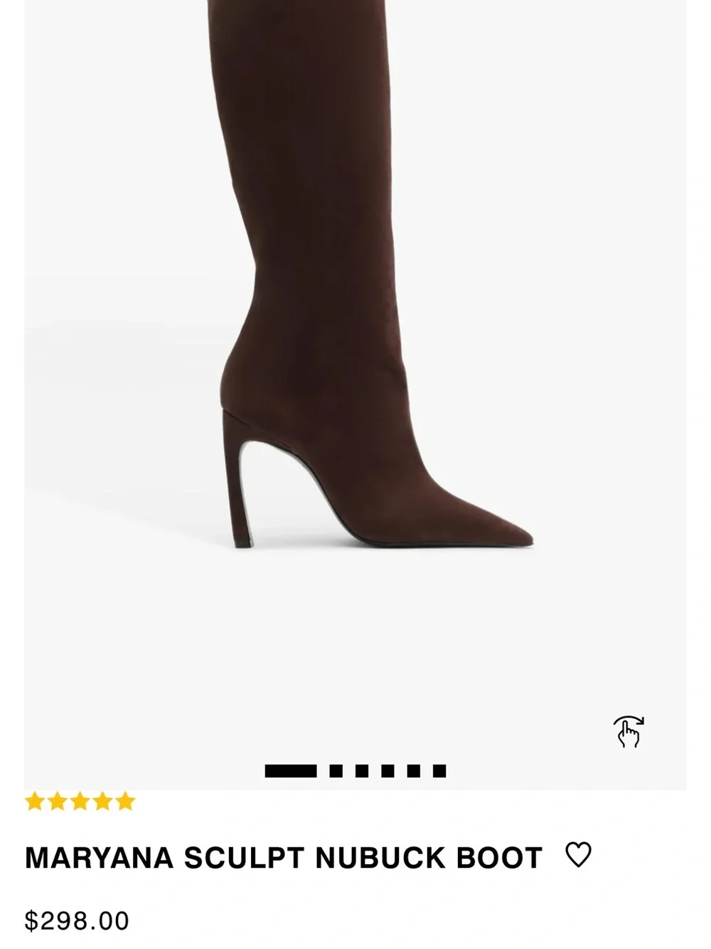 Schultz Maryana Sculpt dark chocolate knee high boots size 6